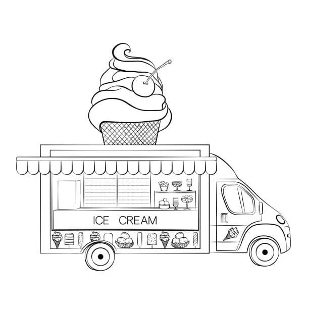 Ice Cream Truck Coloring Pages 69