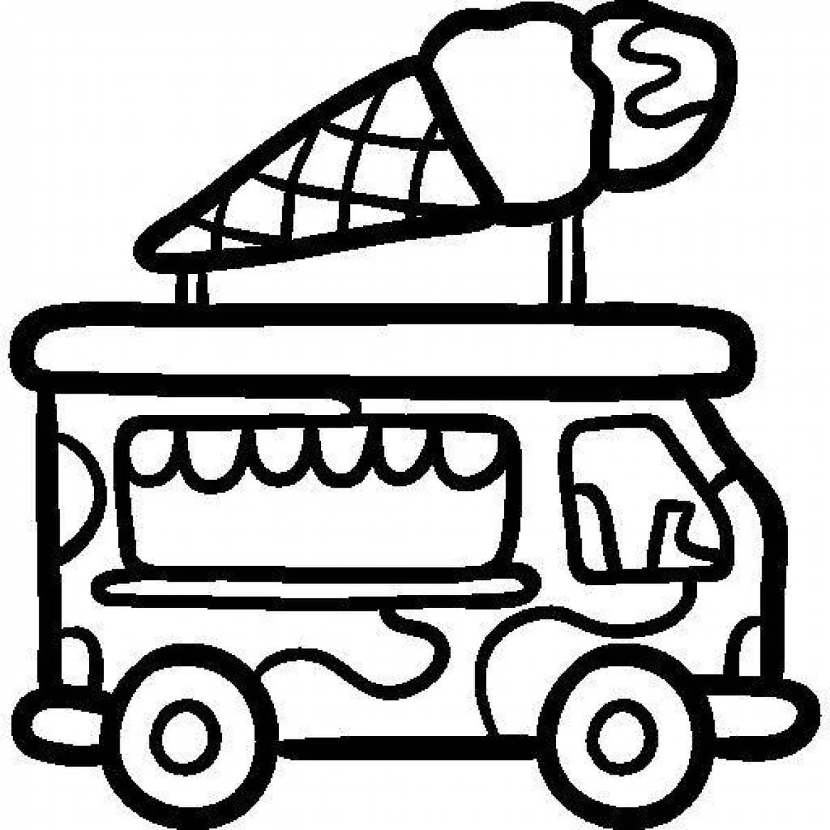 Desenhos de Caminhao de Sorvete Para Colorir 94