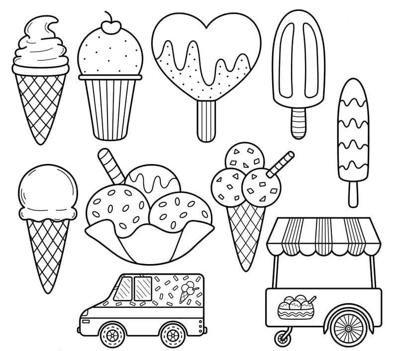 Desenhos de Caminhao de Sorvete Para Colorir 96
