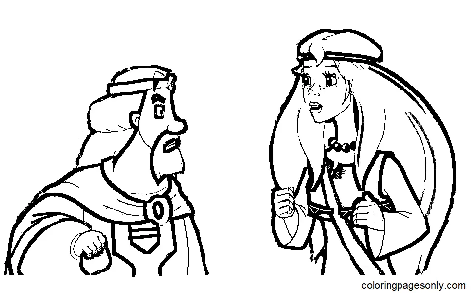Ilya Muromets i Solovey Razboynik Coloring Pages 9