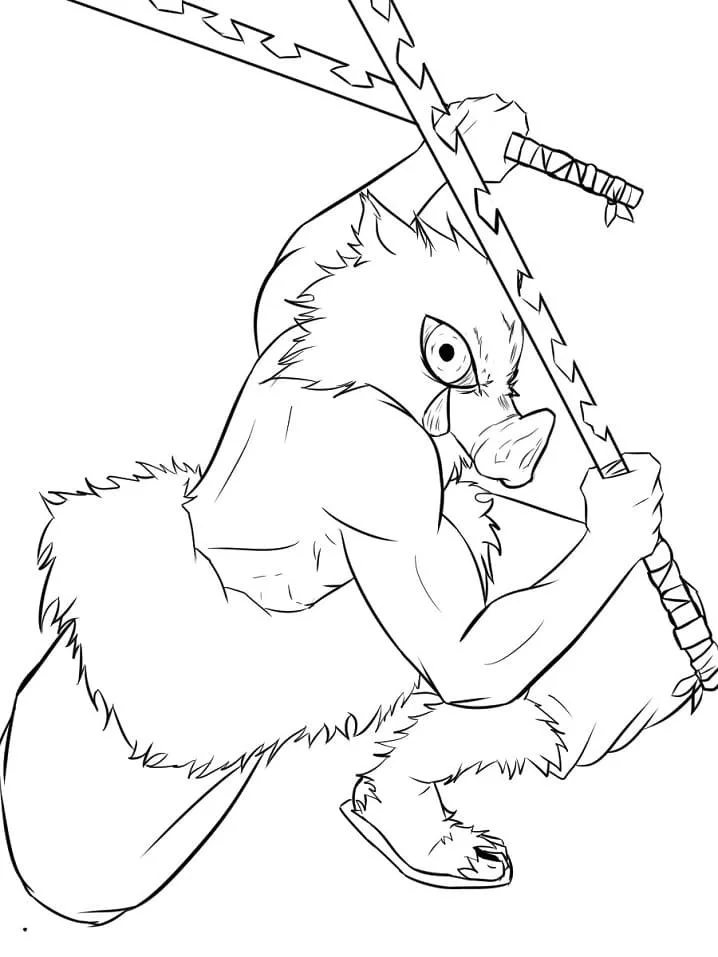 Inosuke Coloring Pages 7
