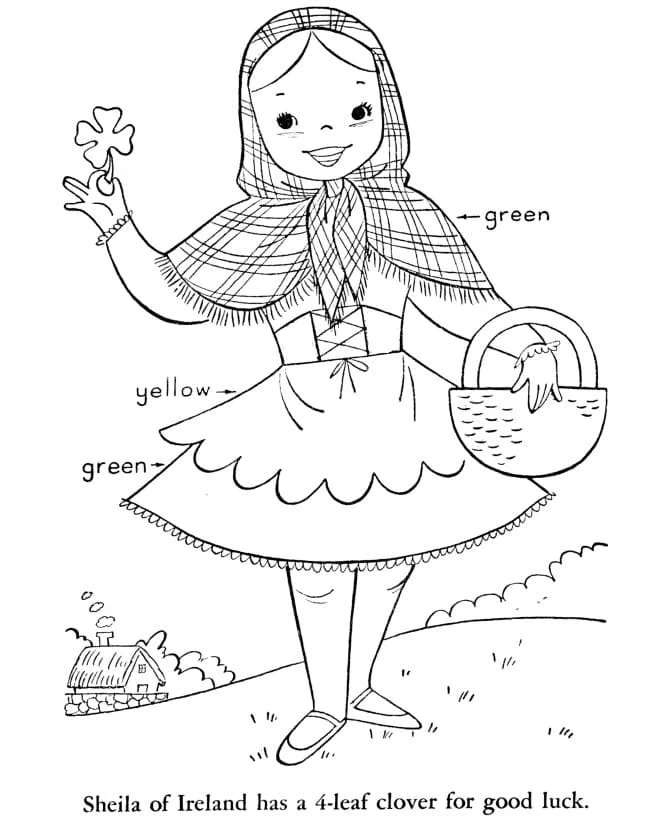 Desenhos de Irlanda Para Colorir 99