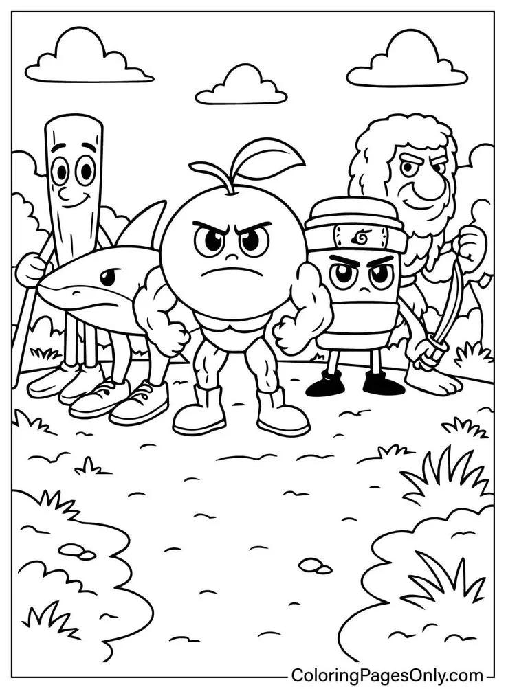 Italian Brainrot Paginas para Colorir 19