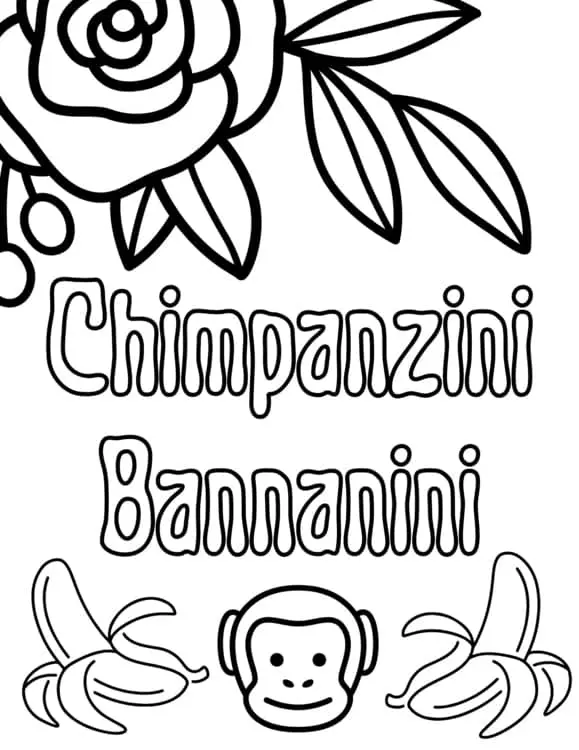 Italian Brainrot Paginas para Colorir 20