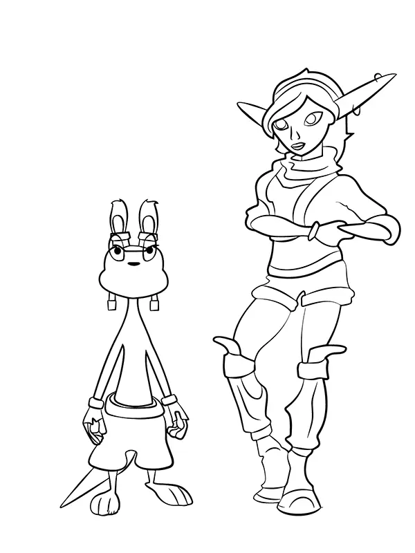 Desenhos de Jak E Daxter Para Colorir