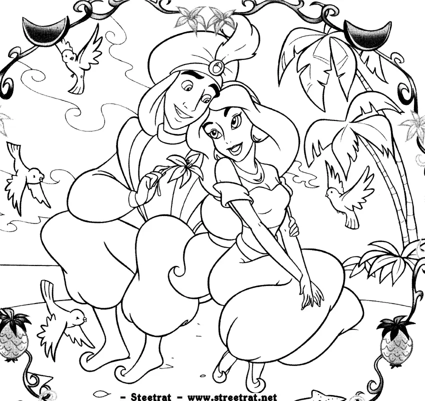 Jasmine Coloring Pages