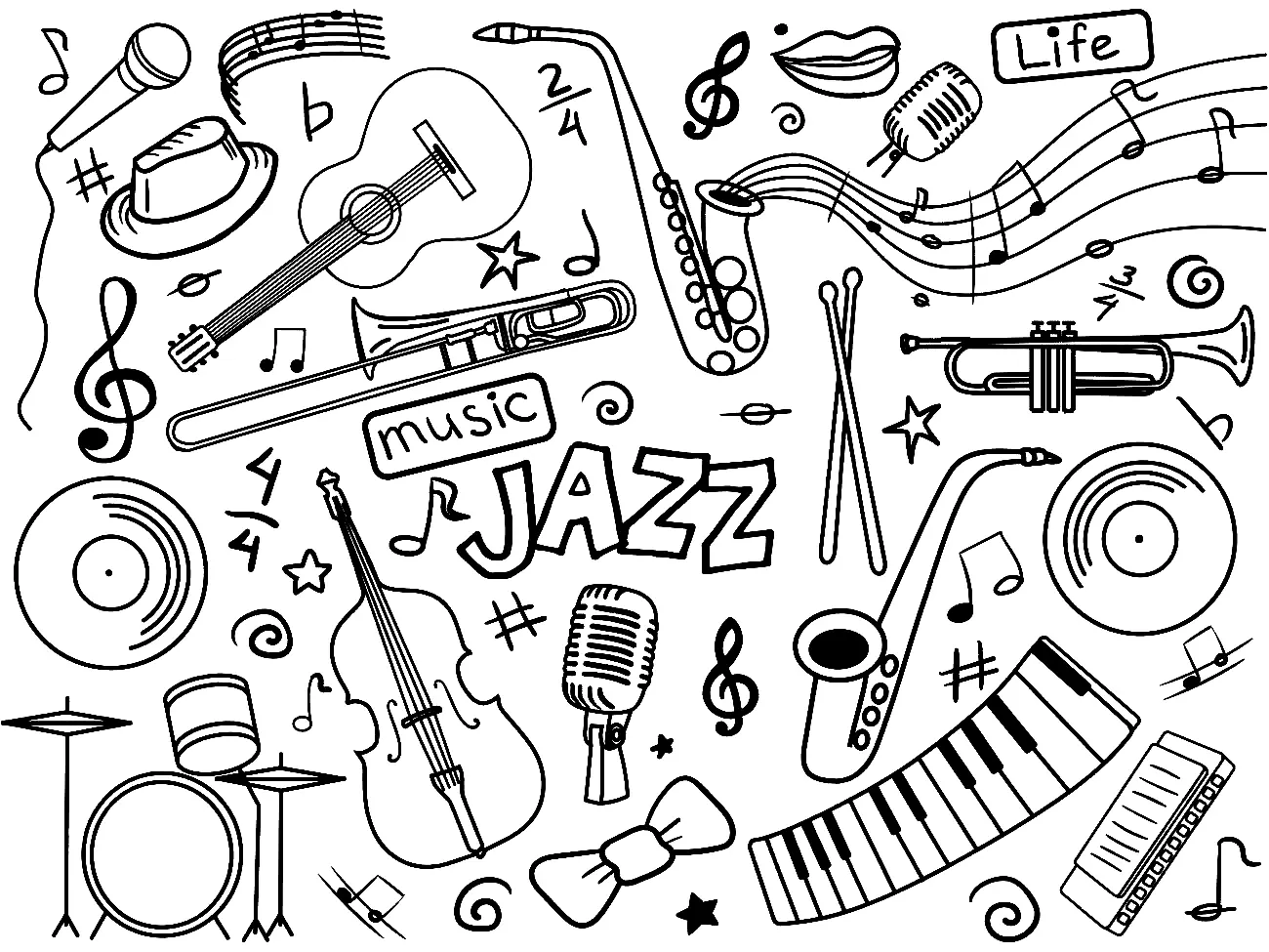 Jazz Ausmalbilder 1