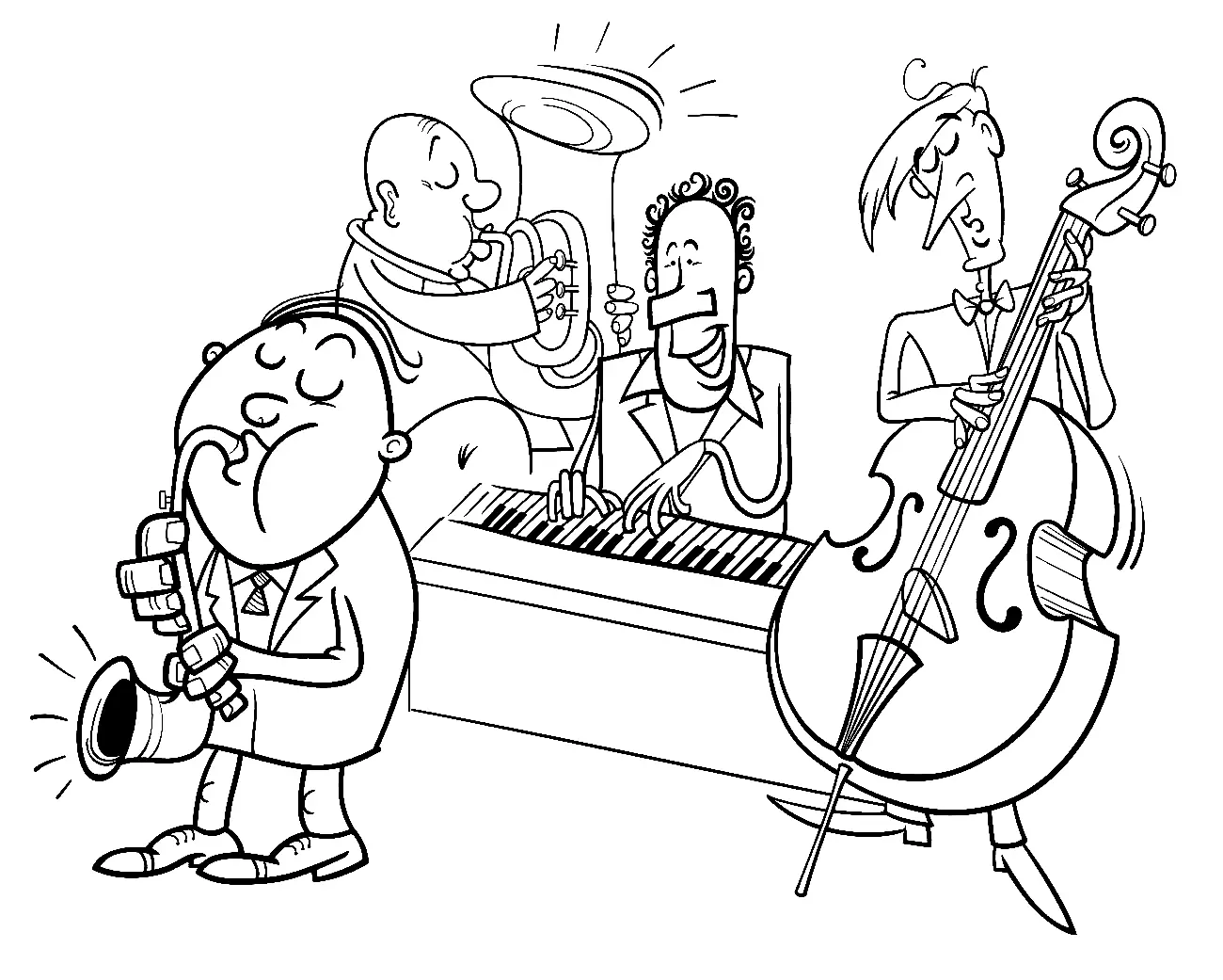 Desenhos de Jazz Para Colorir 12