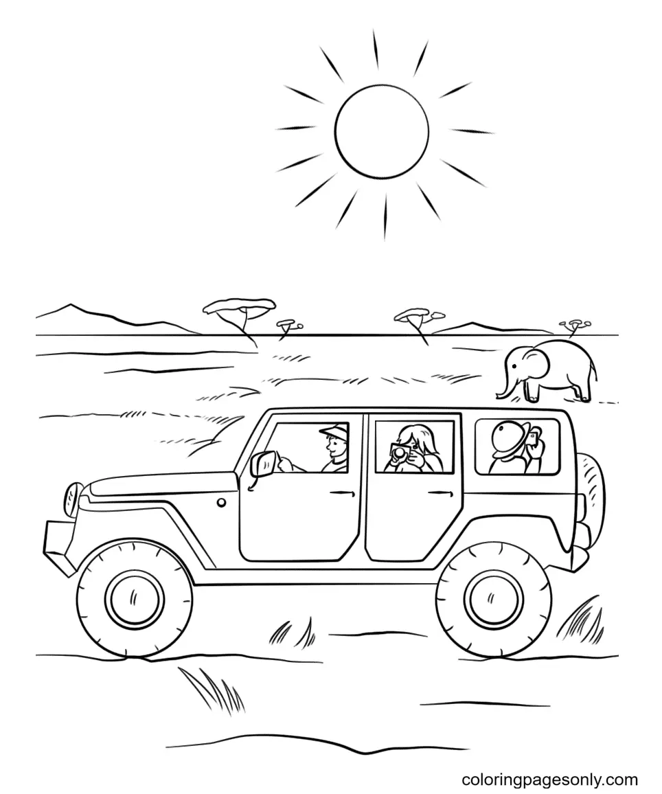 Desenhos de Jeep Para Colorir 30