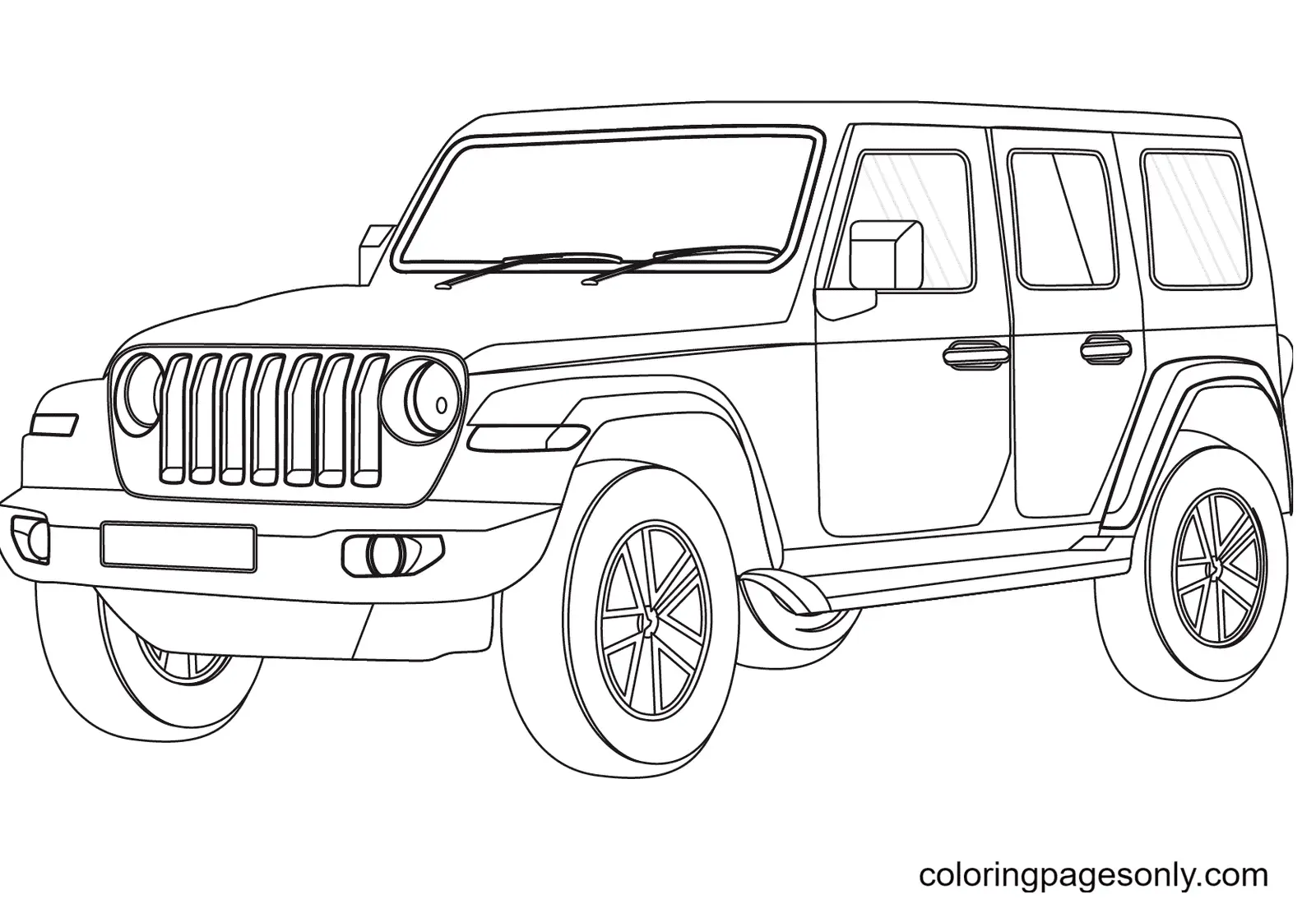 Ausmalbilder Jeep 4