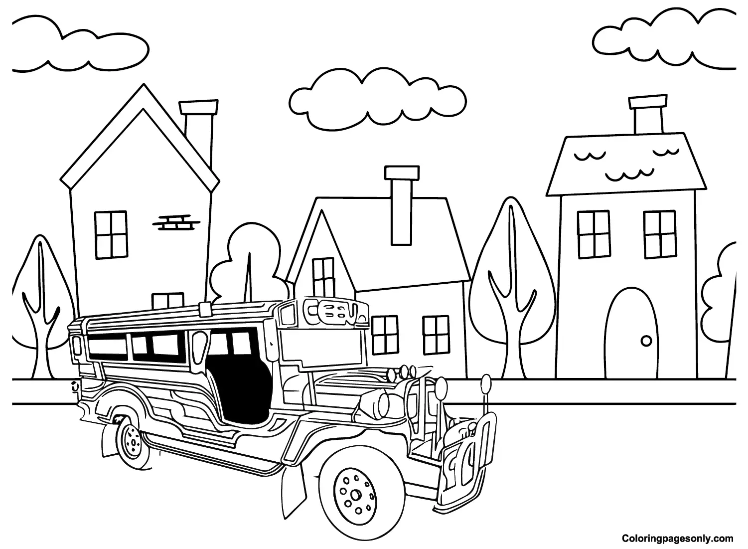 Jeepney Ausmalbilder 4