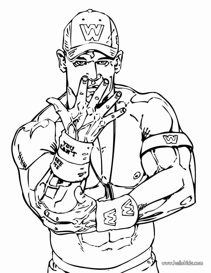 Desenhos de John Cena Para Colorir 1