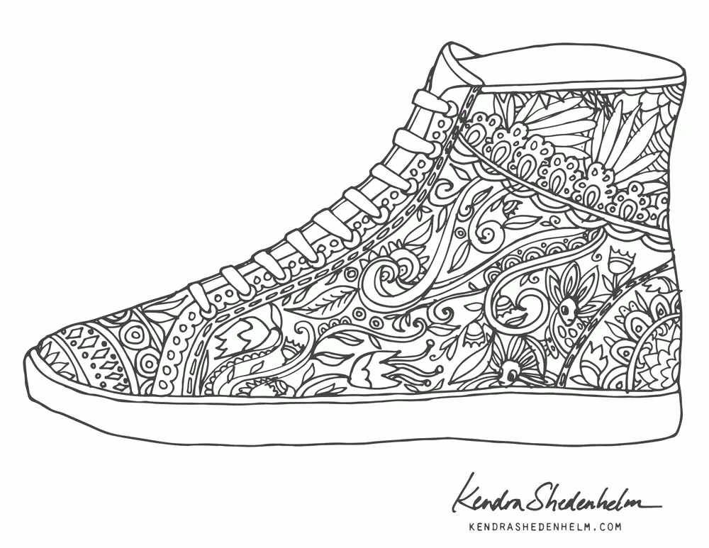 Desenhos de Jordan 4 Para Colorir 19