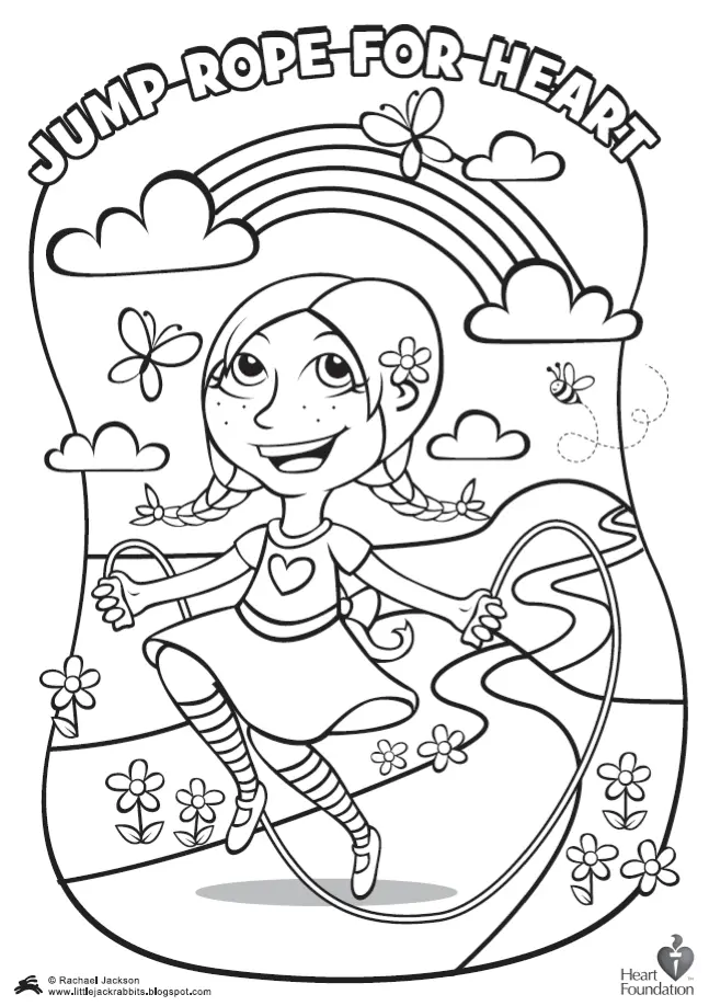 Desenhos de Paginas de Pular Corda Para Colorir 1