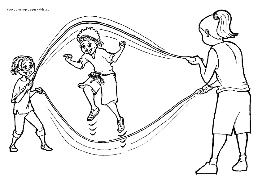 Desenhos de Paginas de Pular Corda Para Colorir 12