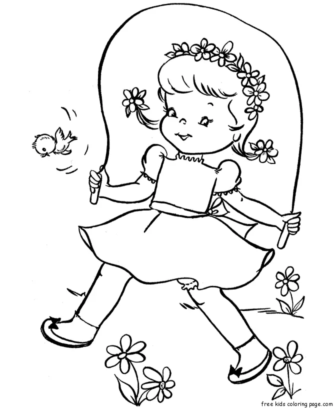Desenhos de Paginas de Pular Corda Para Colorir 3