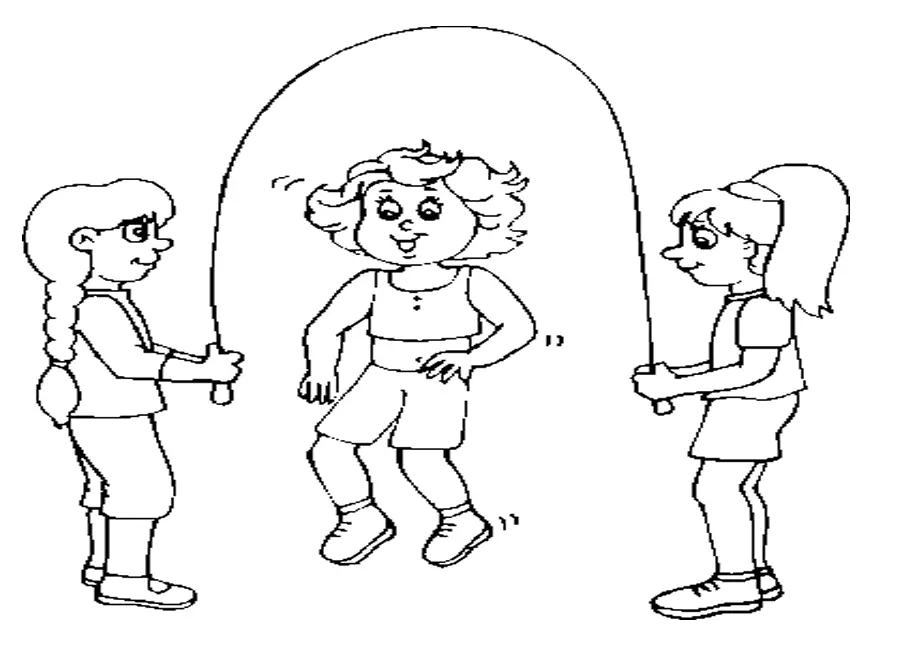 Desenhos de Paginas de Pular Corda Para Colorir 4