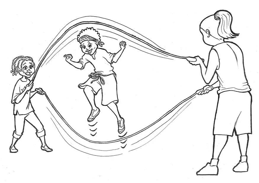 Desenhos de Paginas de Pular Corda Para Colorir 7
