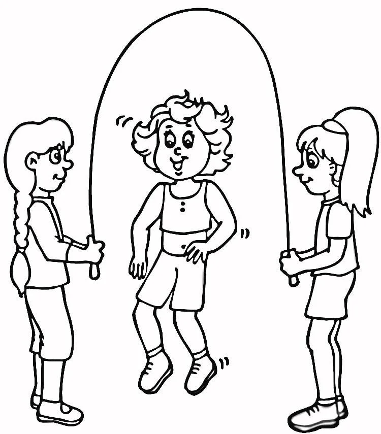Desenhos de Paginas de Pular Corda Para Colorir 8