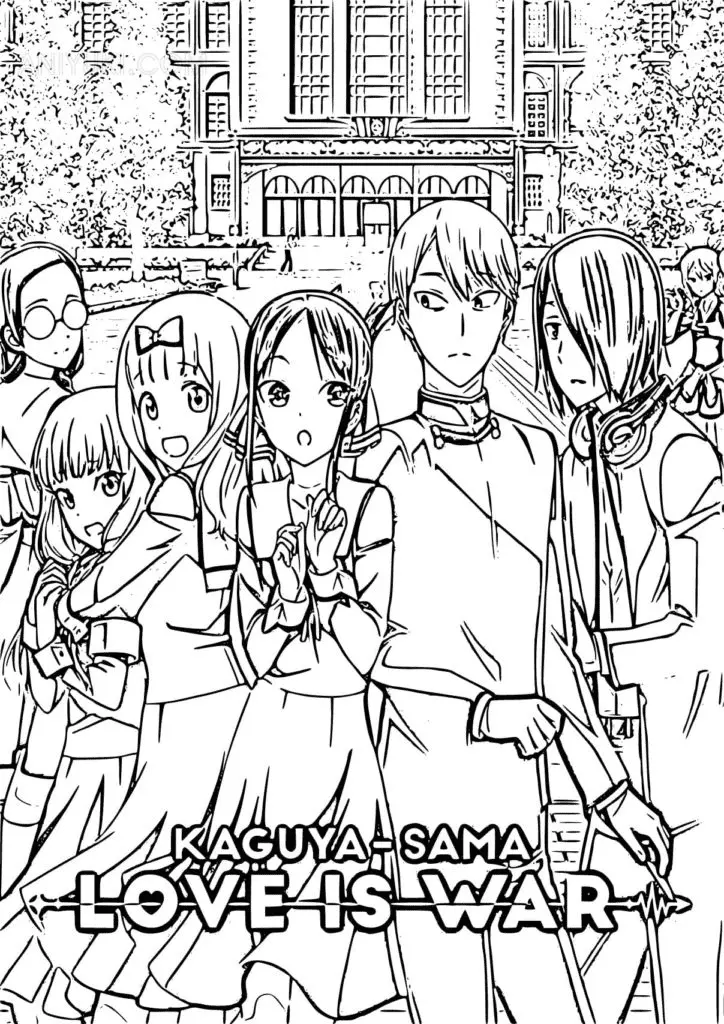Kaguya Sama Love Is War Coloring Pages 9
