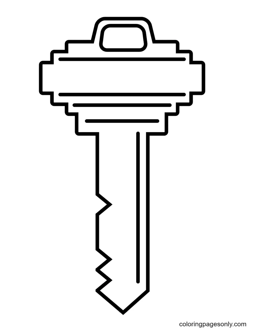 Key Coloring Pages 4