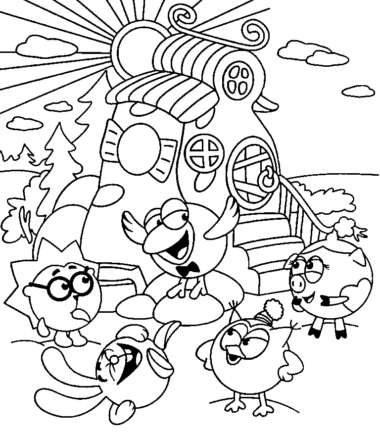 Kikoriki Para Colorear 23