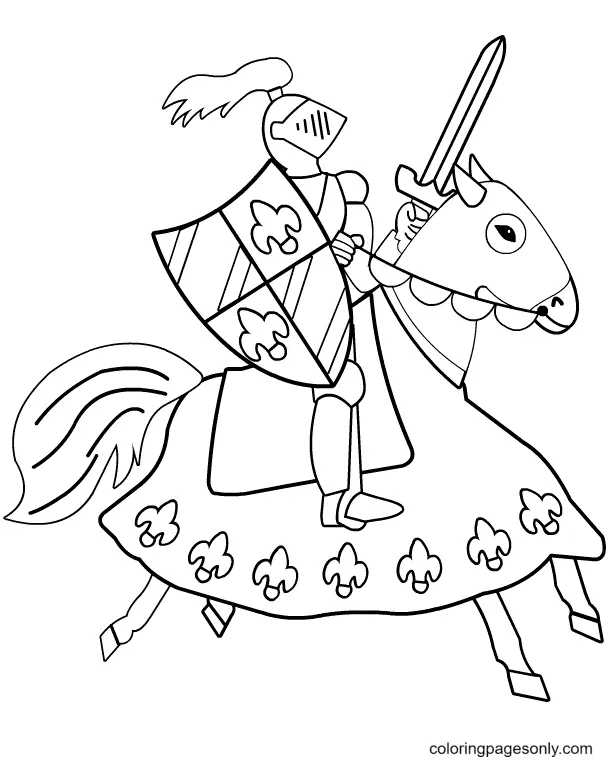 Ritter Ausmalbilder 42