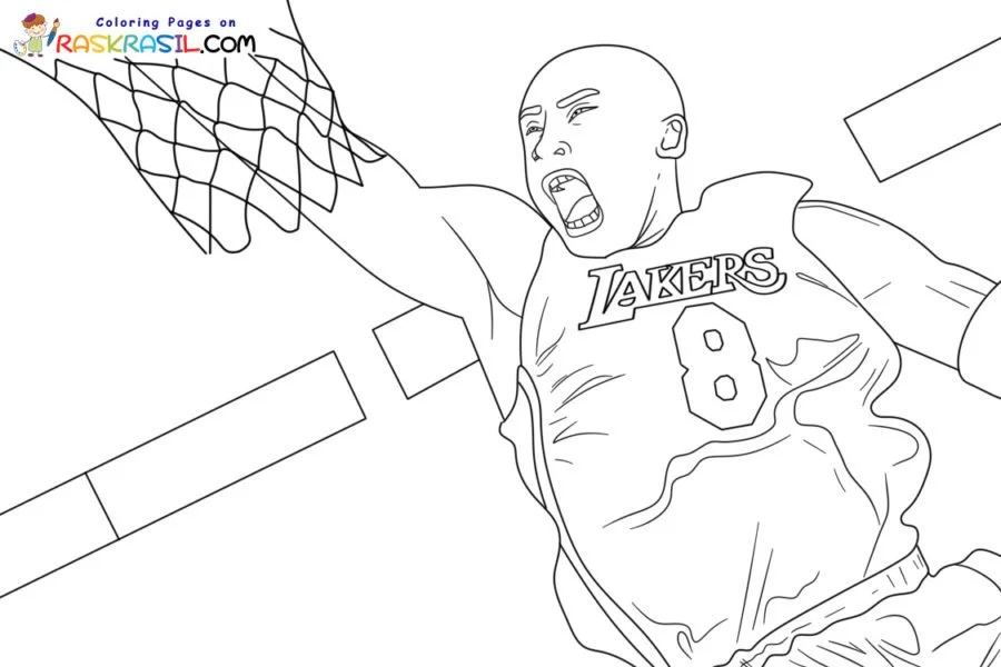 Desenhos de Kobe Bryant Para Colorir 8