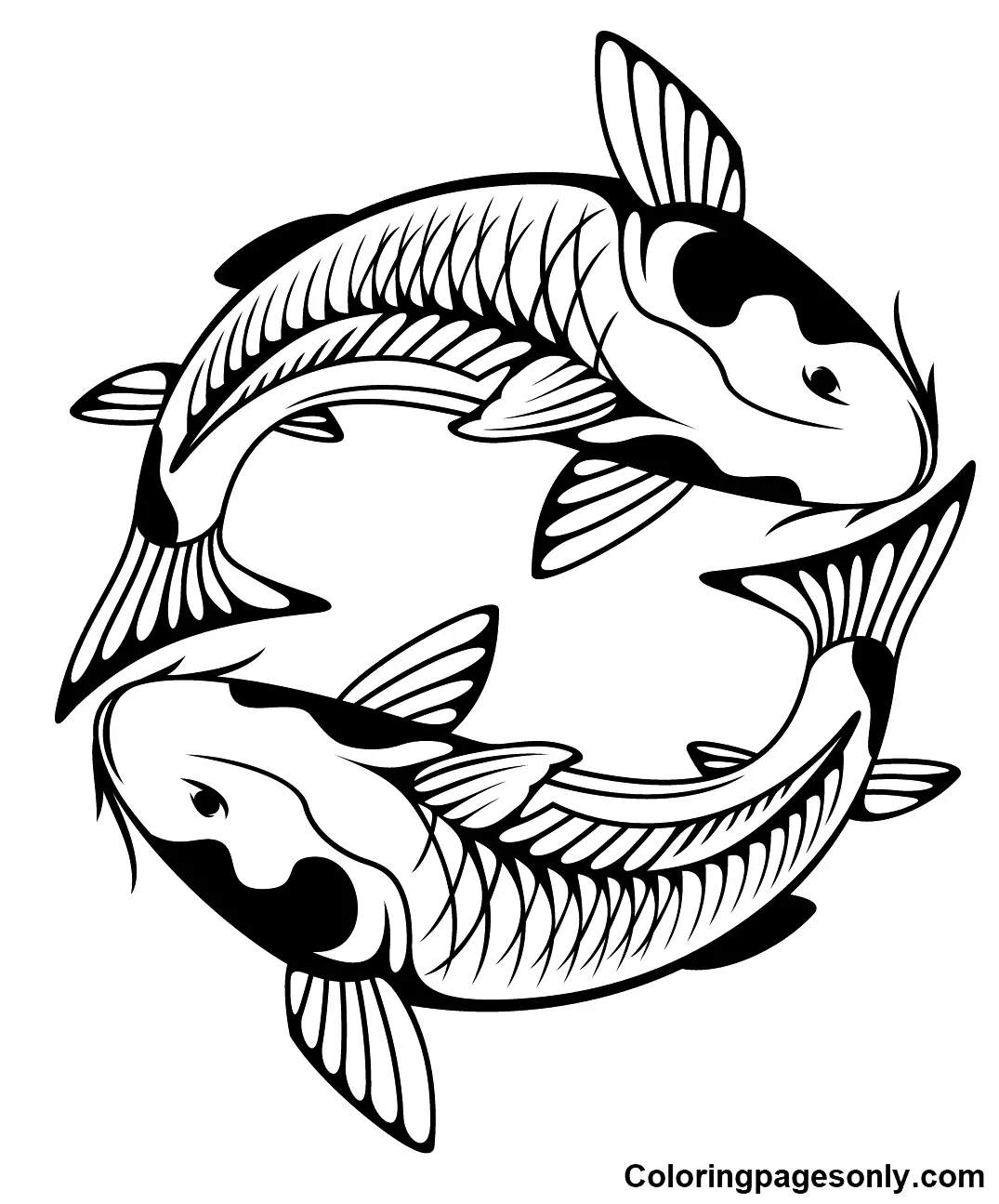 Koi Fisch Ausmalbilder 1
