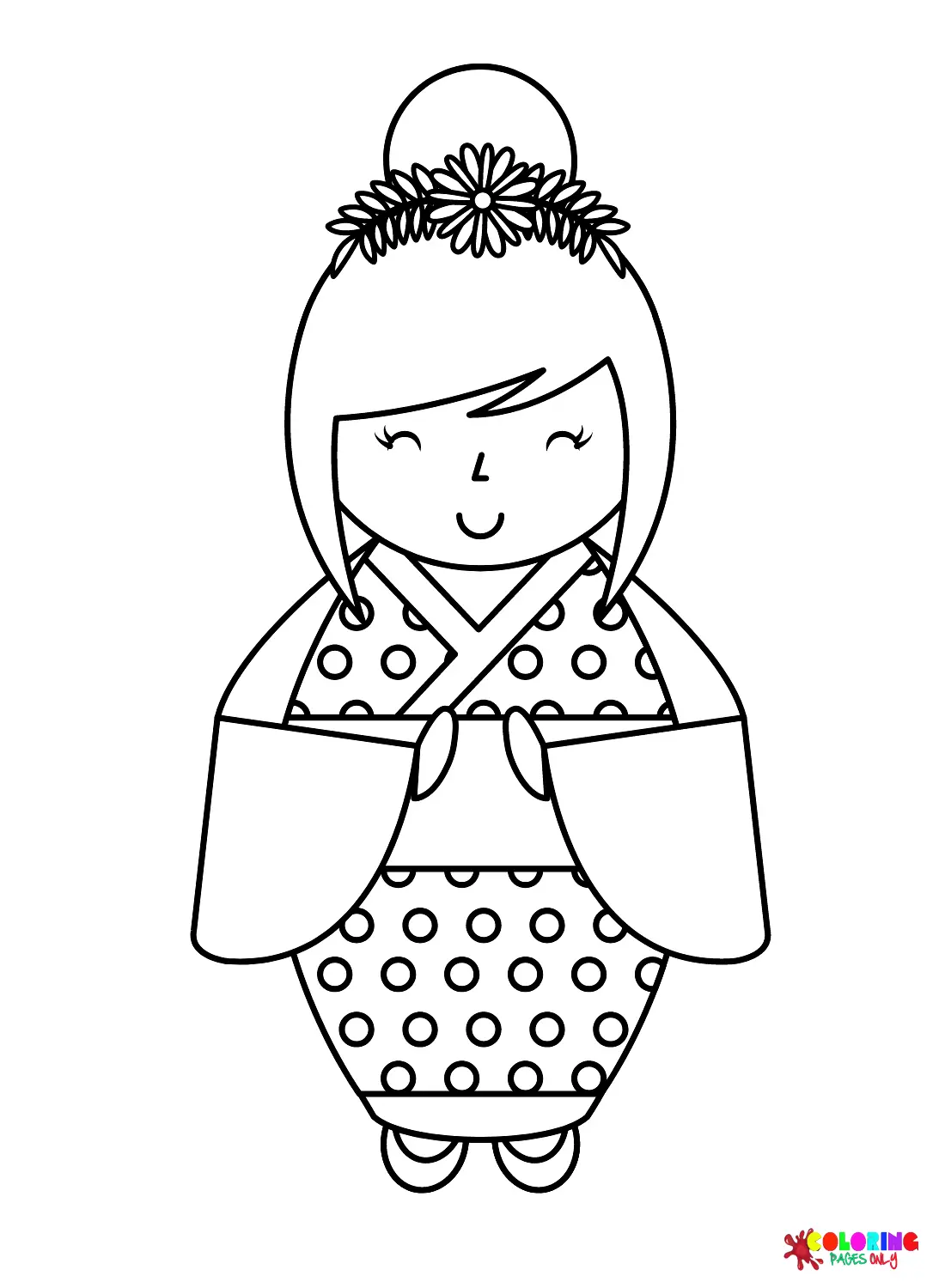 Kokeshi Doll Coloring Pages 19