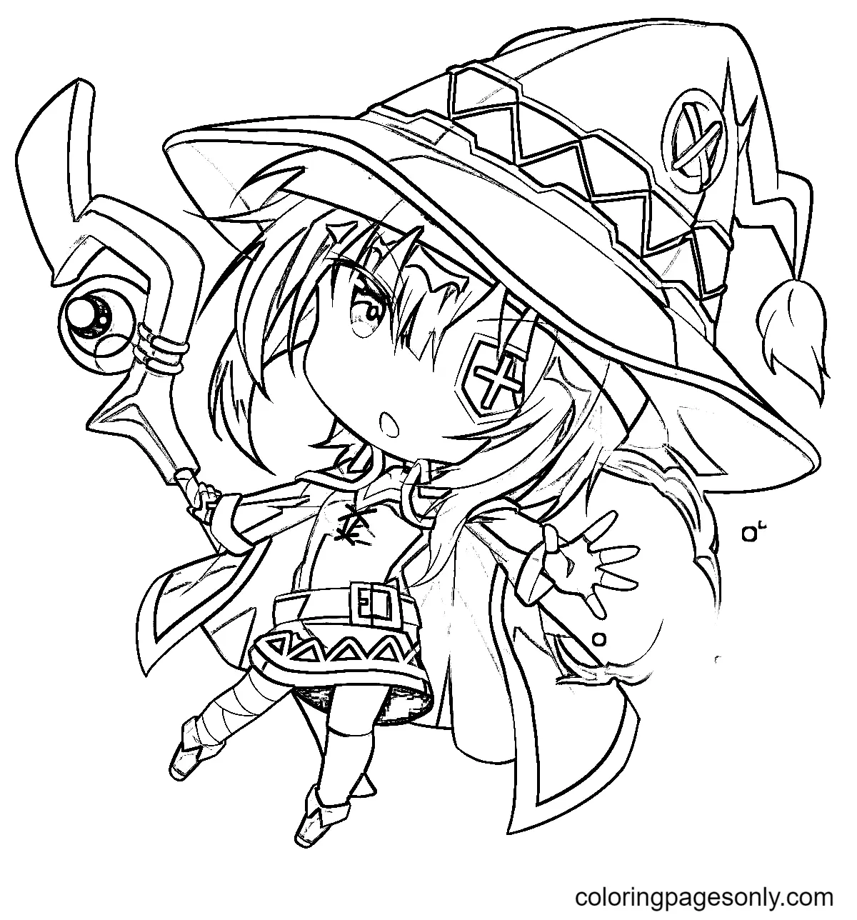 Desenhos de Konosuba Para Colorir 1