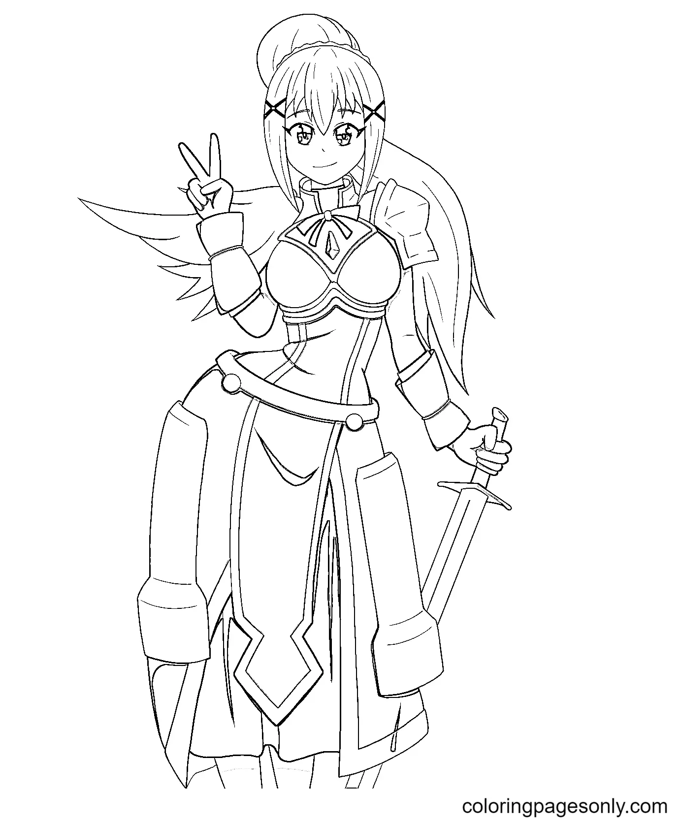 Desenhos de Konosuba Para Colorir 48