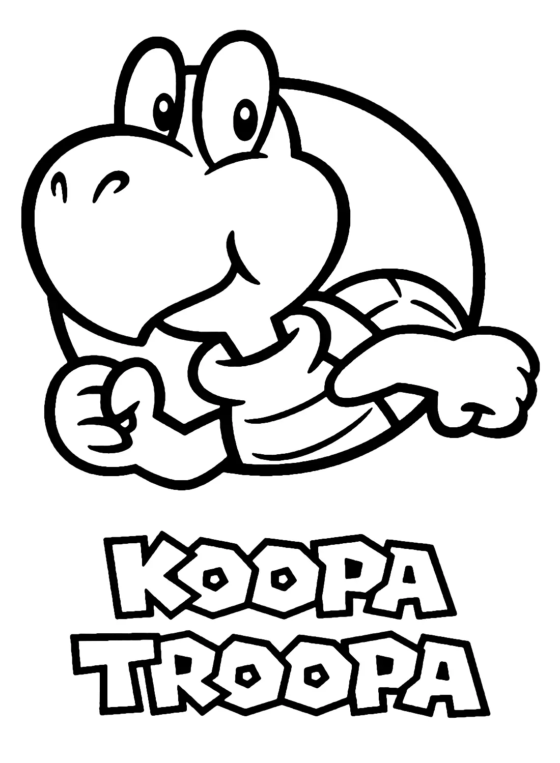 Koopa Troopa Coloring Pages 1