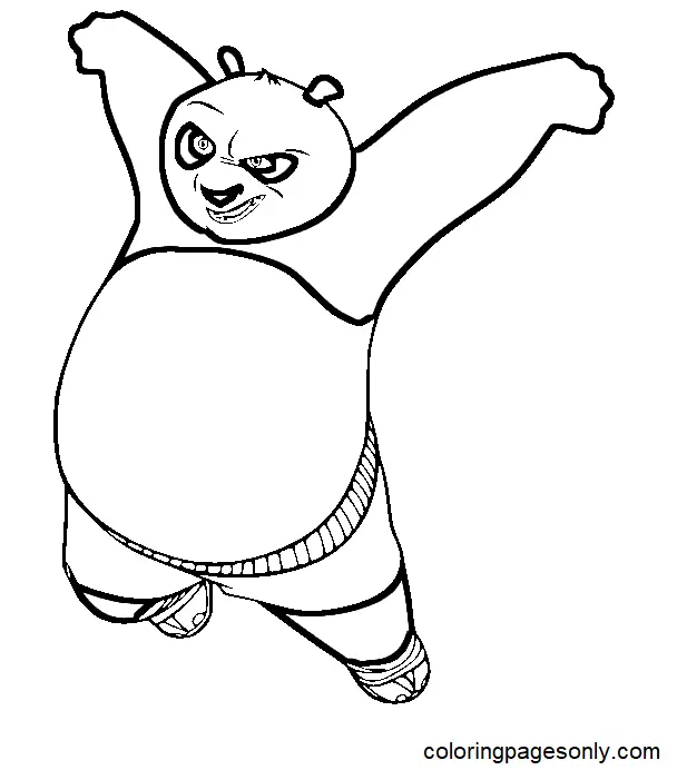 Kung Fu Panda Para Colorear 10