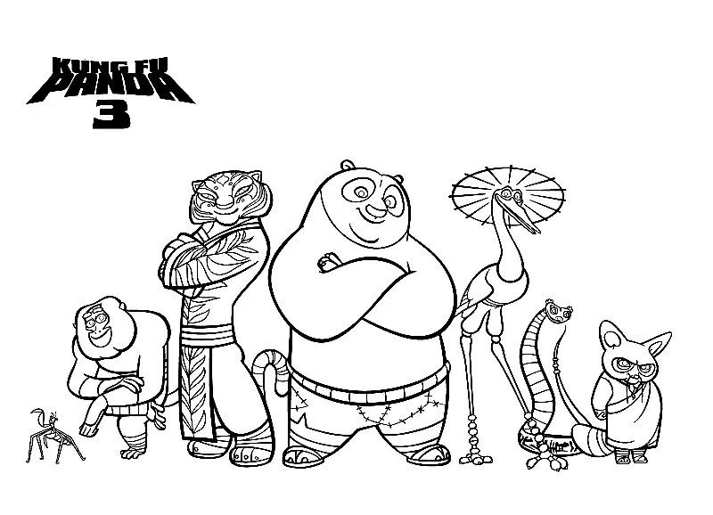 Kung Fu Panda Ausmalbilder 2