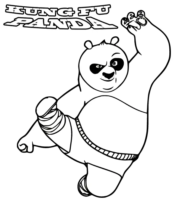 Kung Fu Panda Para Colorear 9