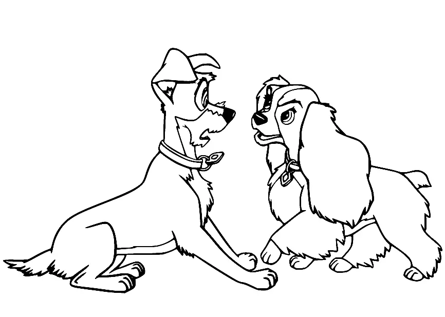 Lady und der Tramp Ausmalbilder 42