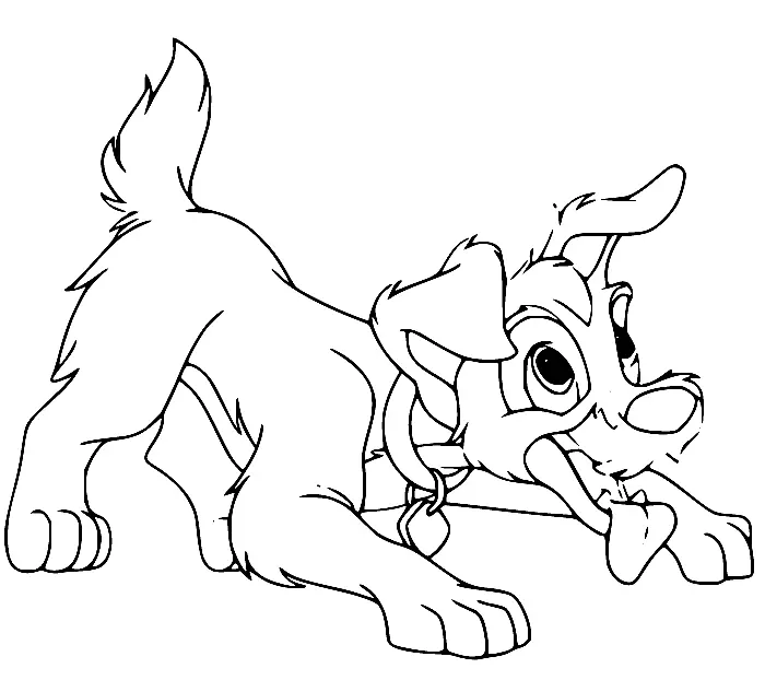 Desenhos de A Dama e o Vagabundo Para Colorir 52