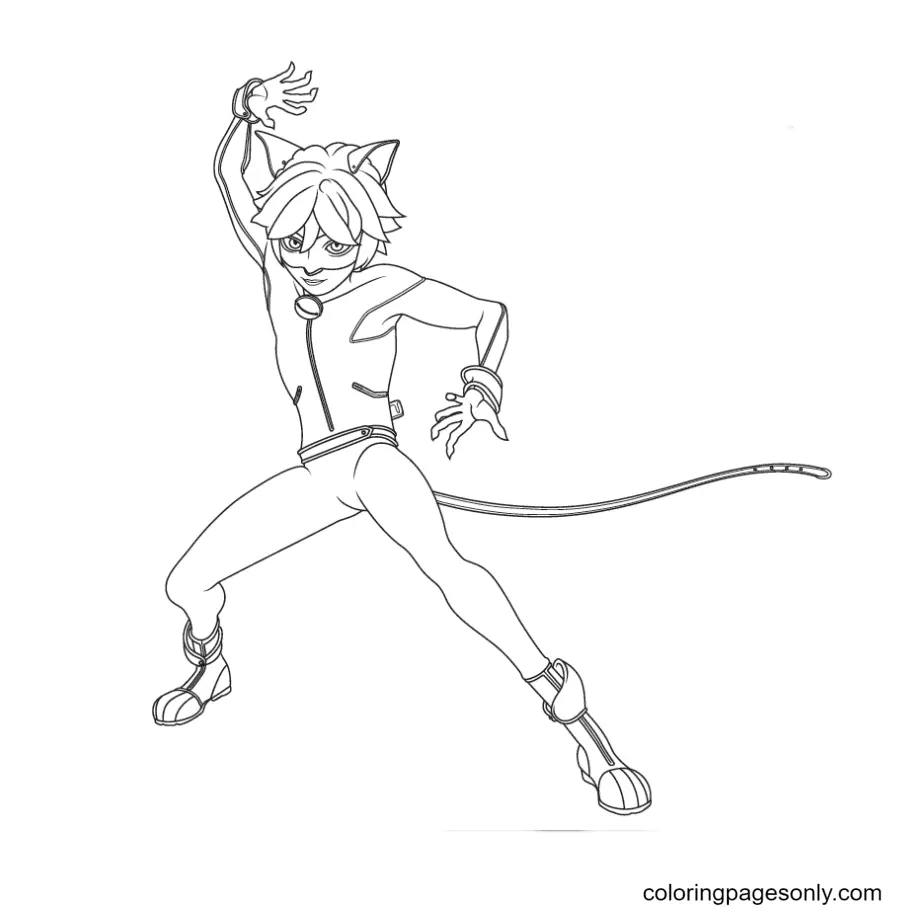 Desenhos de Ladybug e Cat Noir Para Colorir 46