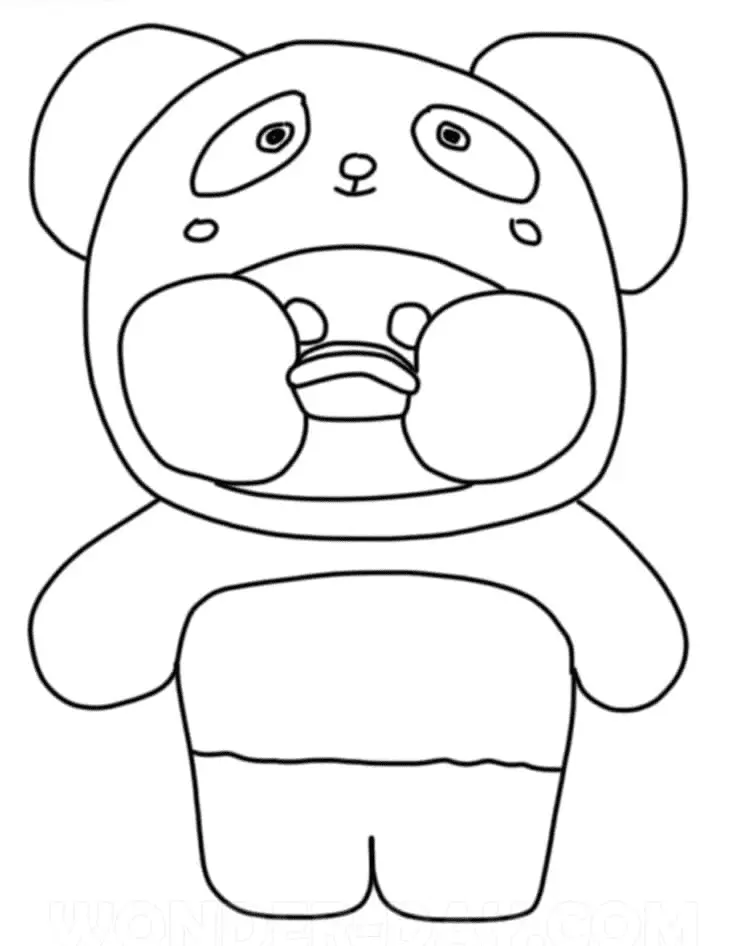 Lalafanfan Pato Para Colorear 20