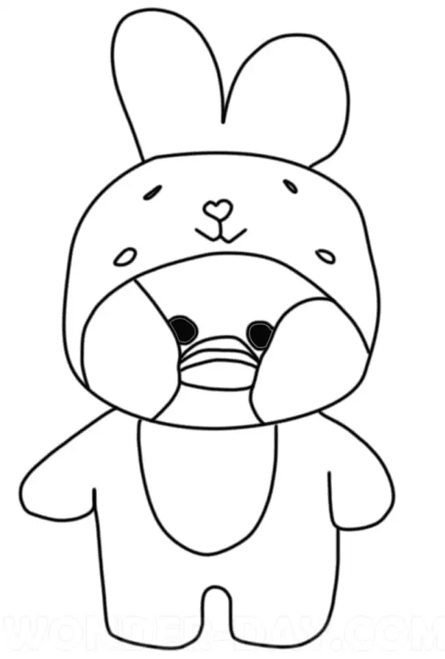 Lalafanfan Pato Para Colorear 8