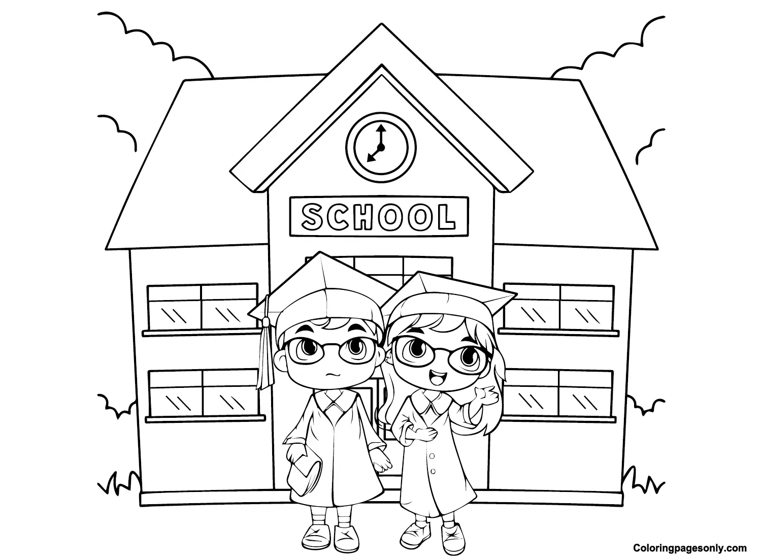 Desenhos de Ultimo Dia de Aula Para Colorir 17