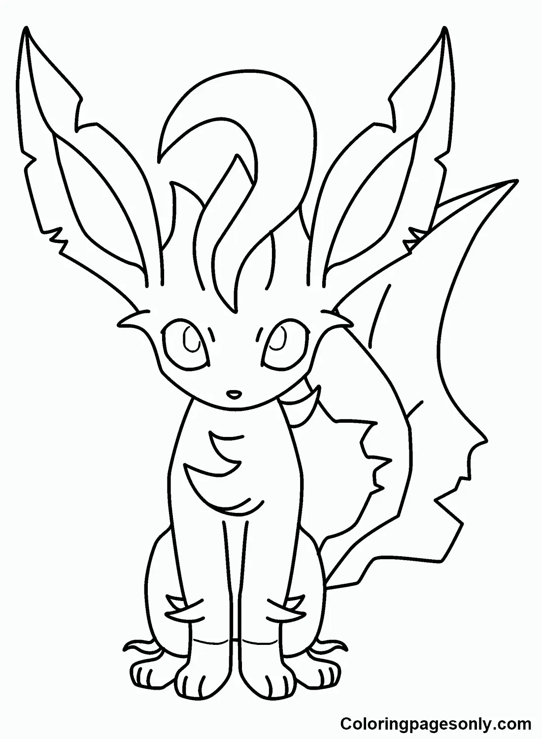 Leafeon Para Colorear 1