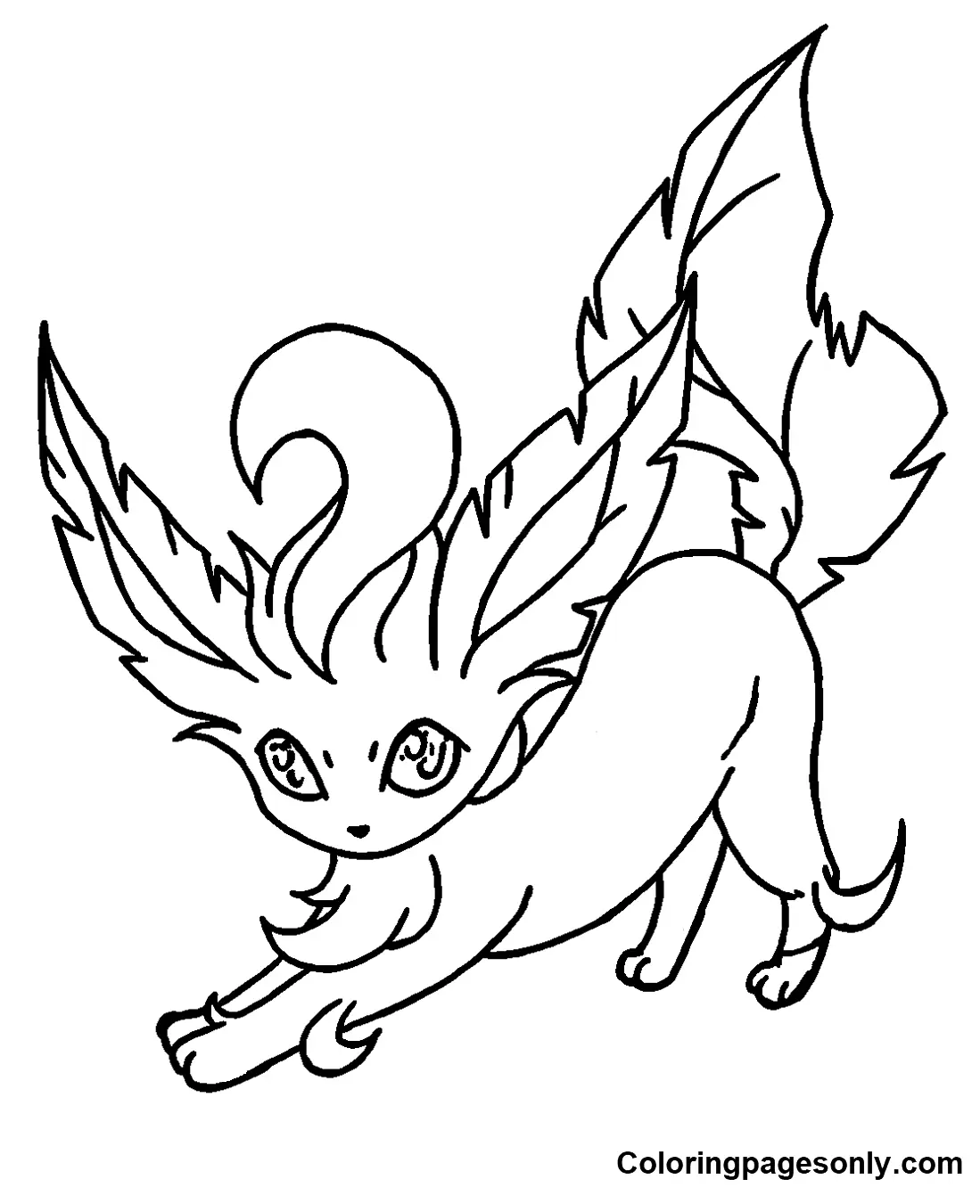 Leafeon Para Colorear 10