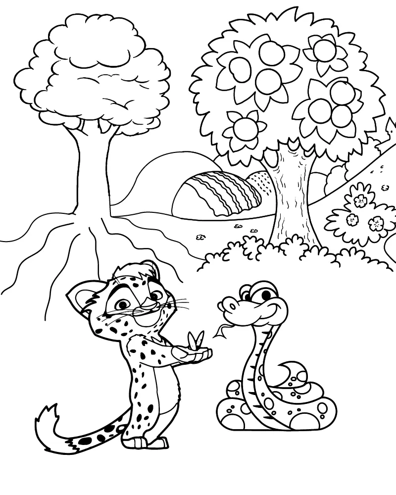 Leo and Tig Coloring Pages