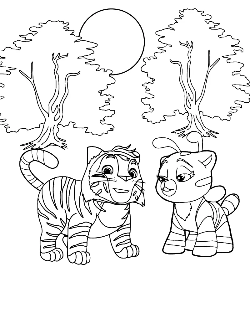 Leo Y Tig Para Colorear 2
