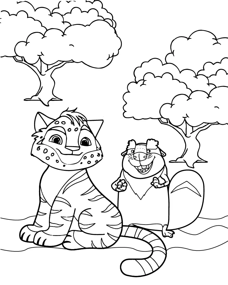 Leo Y Tig Para Colorear 3