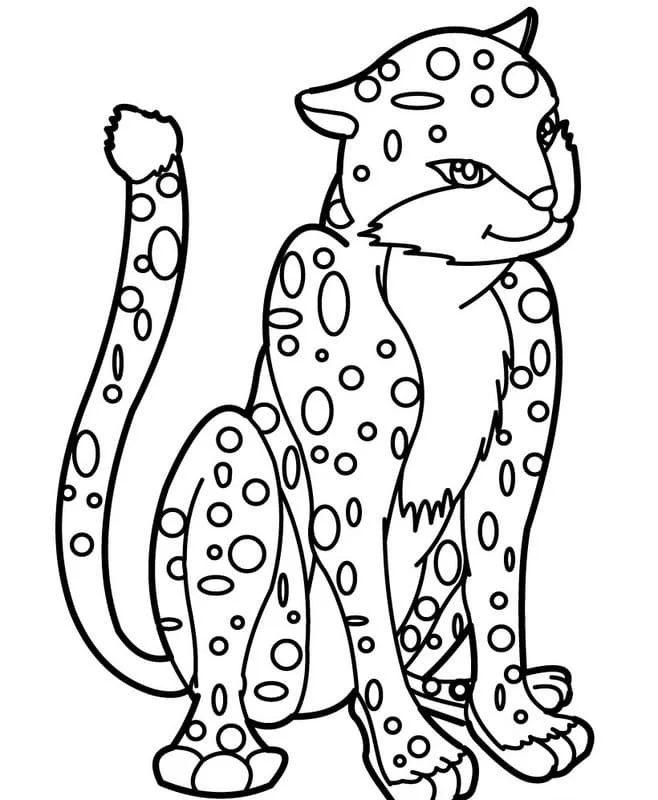 Desenhos de Leopardos Para Colorir 32