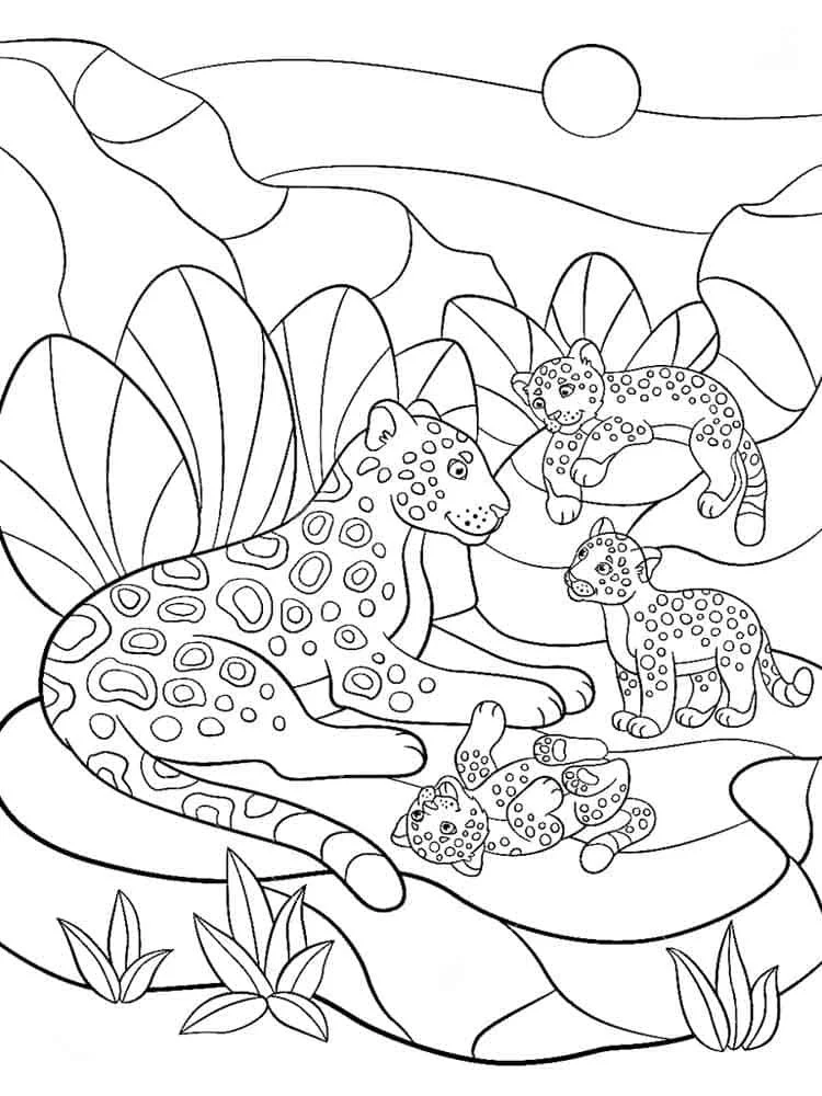 Desenhos de Leopardos Para Colorir 59