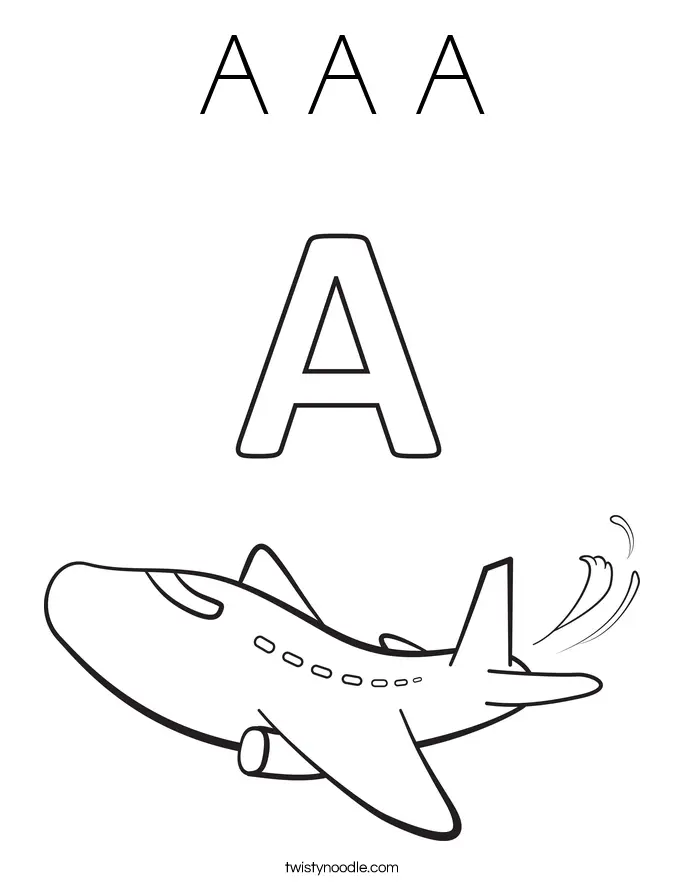 Letter A Coloring Pages 15